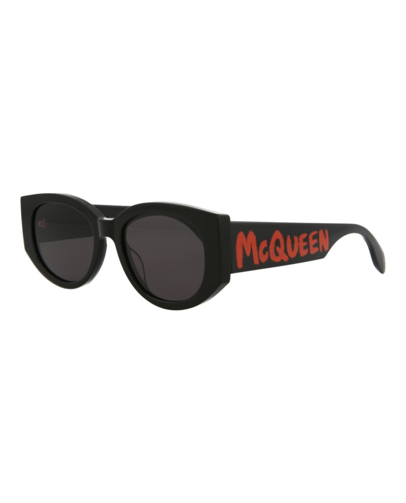 Alexander McQueen Round-Frame Acetate Sunglasses