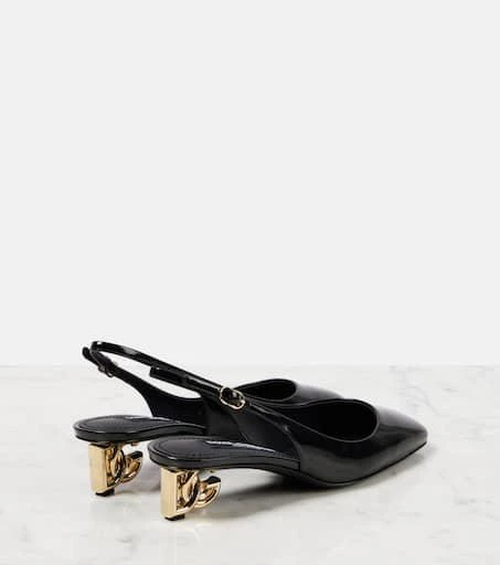 Dolce 
Gabbana Jackie DG 40 patent leather slingback pumps 2
