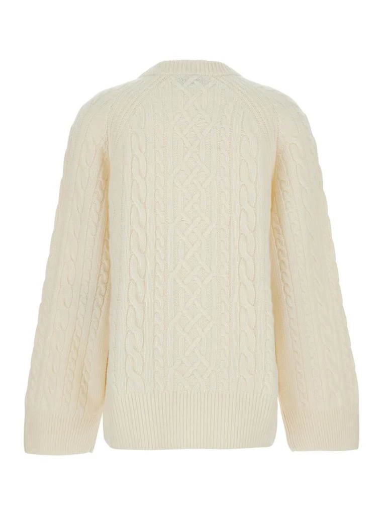 Ivy & Oak 'Klarina Ann' White Crewneck Sweater In Wool Woman 2