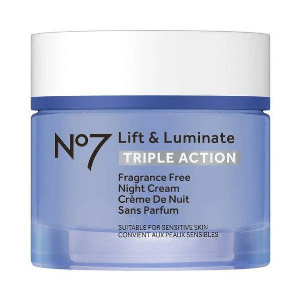 No7 Lift & Luminate Triple Action Fragrance Free Night Cream (50ml) 1