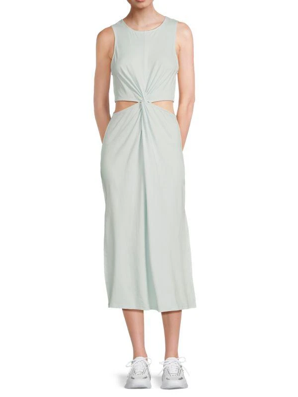 Beyond yoga Around The World Twist Knot Sheath Midi-Dress 1