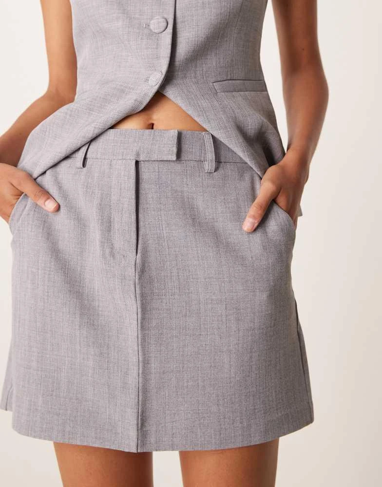 New Look New Look tailored mini skirt co-ord in grey 3