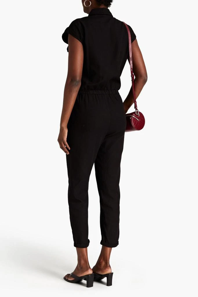 MONROW Cropped cotton-twill jumpsuit 3