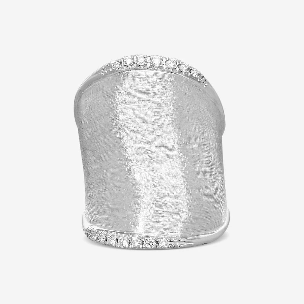 Marco Bicego Marco Bicego Lunaria 18K White Gold Diamond Large Band Ring Sz. 7 AB552_B_W_02