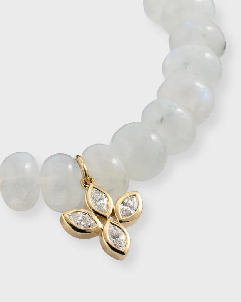 Sydney Evan 14K Yellow Gold Marquis Diamond Flower Charm Bracelet 3