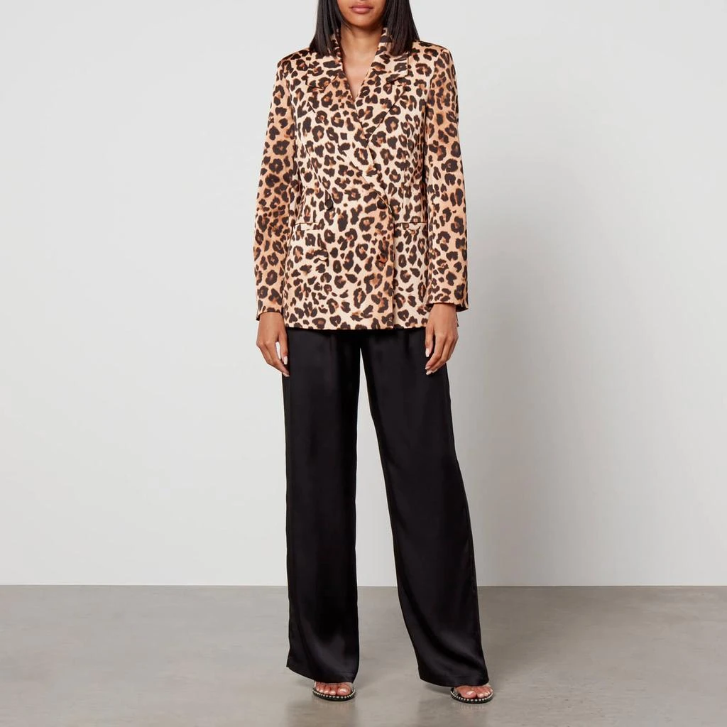 Cras Cras Samycras Leopard-Print Satin Blazer 3
