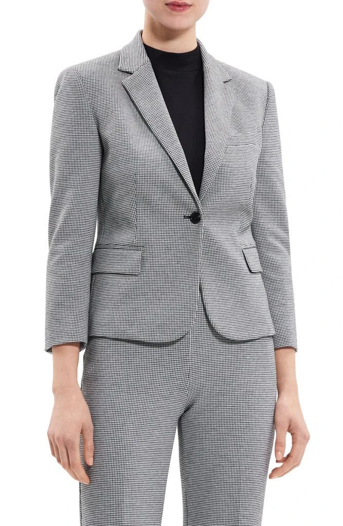 Theory Shrunken Houndstooth Blazer