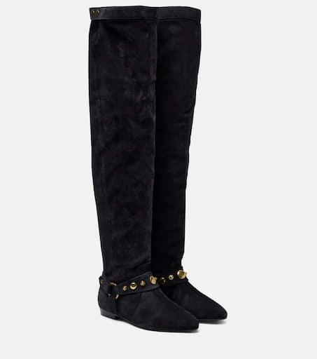 Isabel Marant Selize suede over-the-knee boots 1