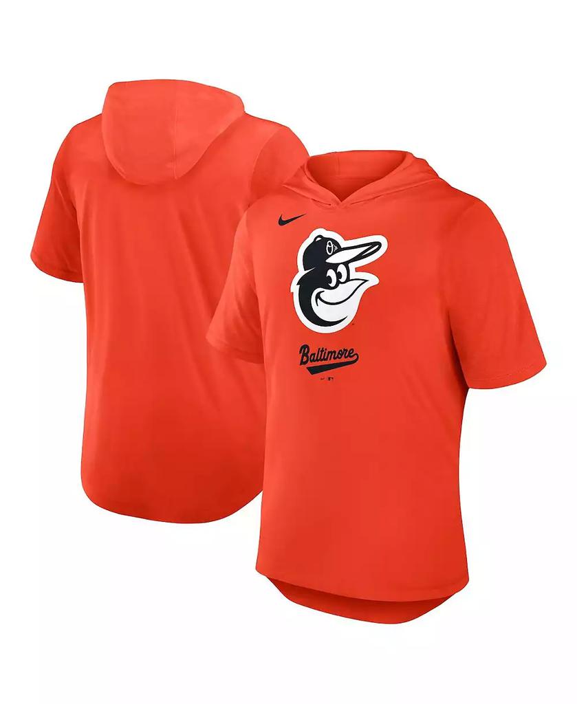 NIKE Men's Orange Baltimore Orioles Tri-Blend Performance Hoodie T-Shirt