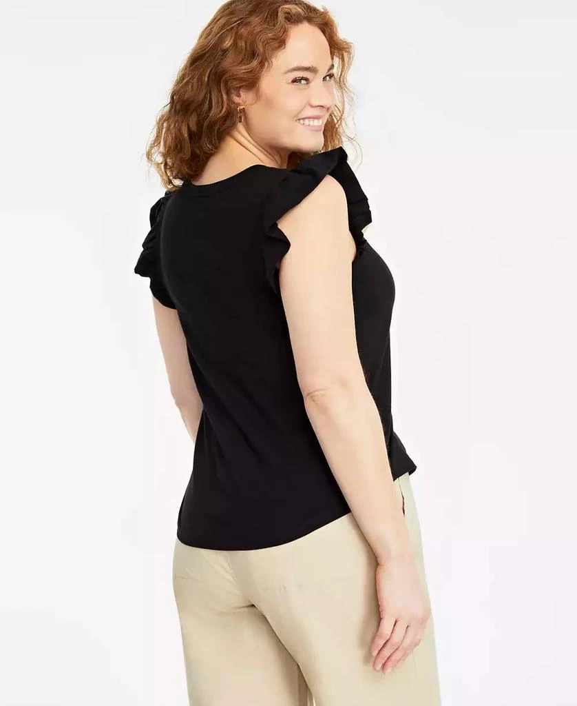 On 34th Women's Flutter-Sleeve Crewneck T-Shirt, Created for Macy's 2