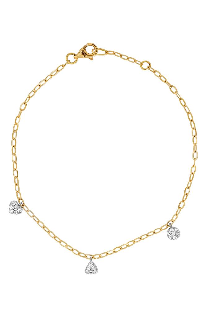 Bony Levy Two-Tone Diamond Charm Bracelet