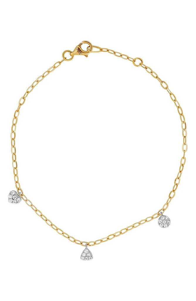 Bony Levy Two-Tone Diamond Charm Bracelet 1