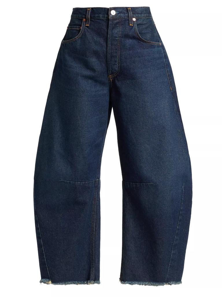 Citizens of Humanity Horseshoe Wide-Leg Frayed Jeans