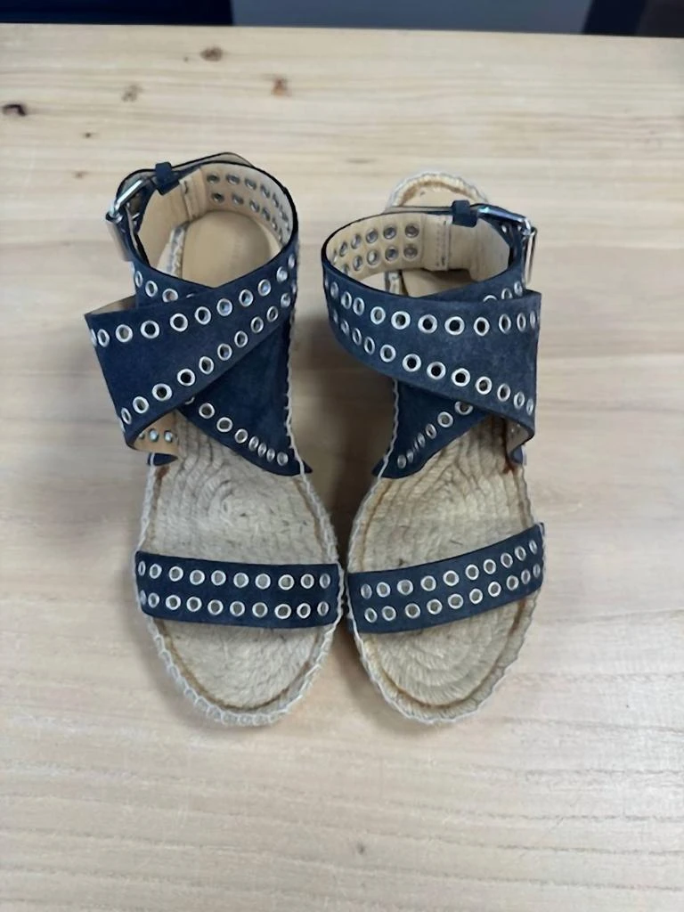 Isabel Marant Iriane Velvet Espadril In Faded Black 2
