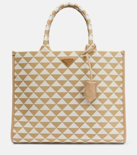 Prada Symbole leather-trimmed tote bag 1