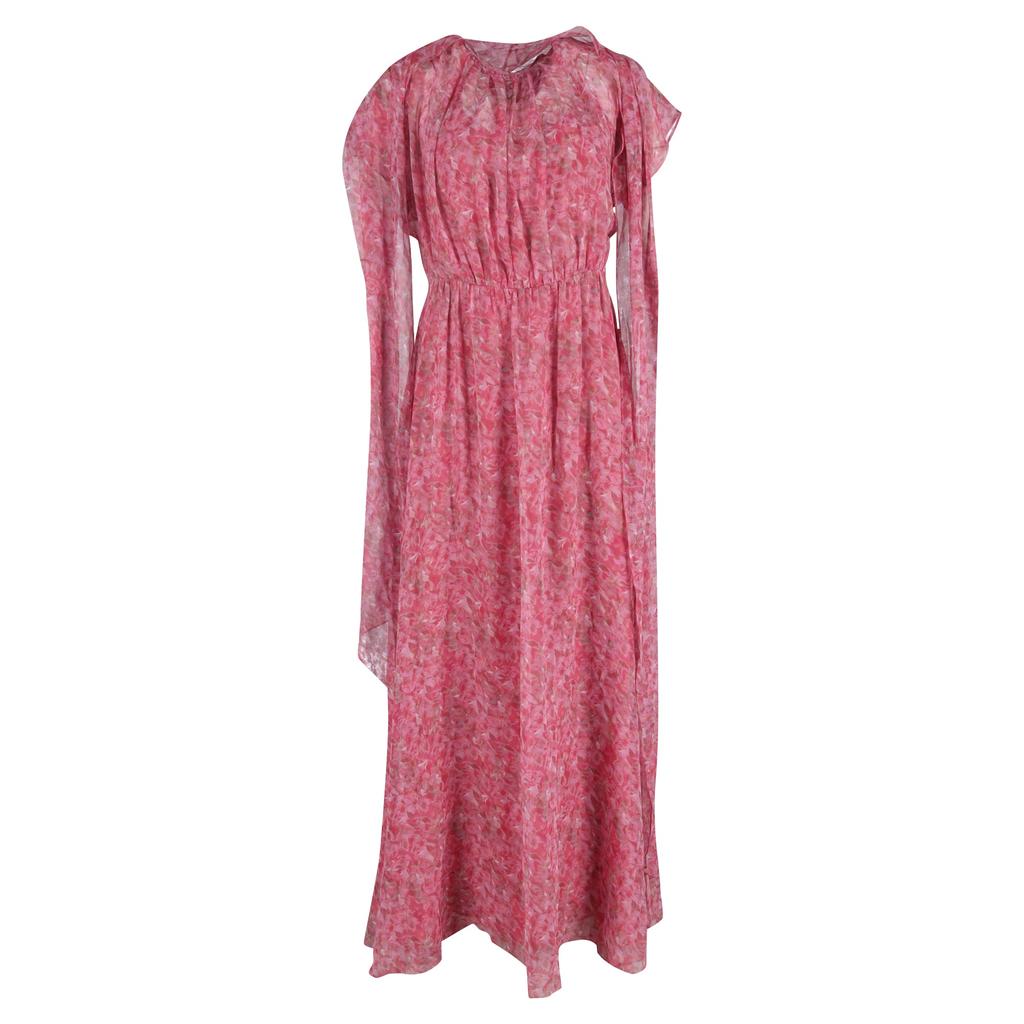 Max Mara Novak Gown in Pink Silk Satin
