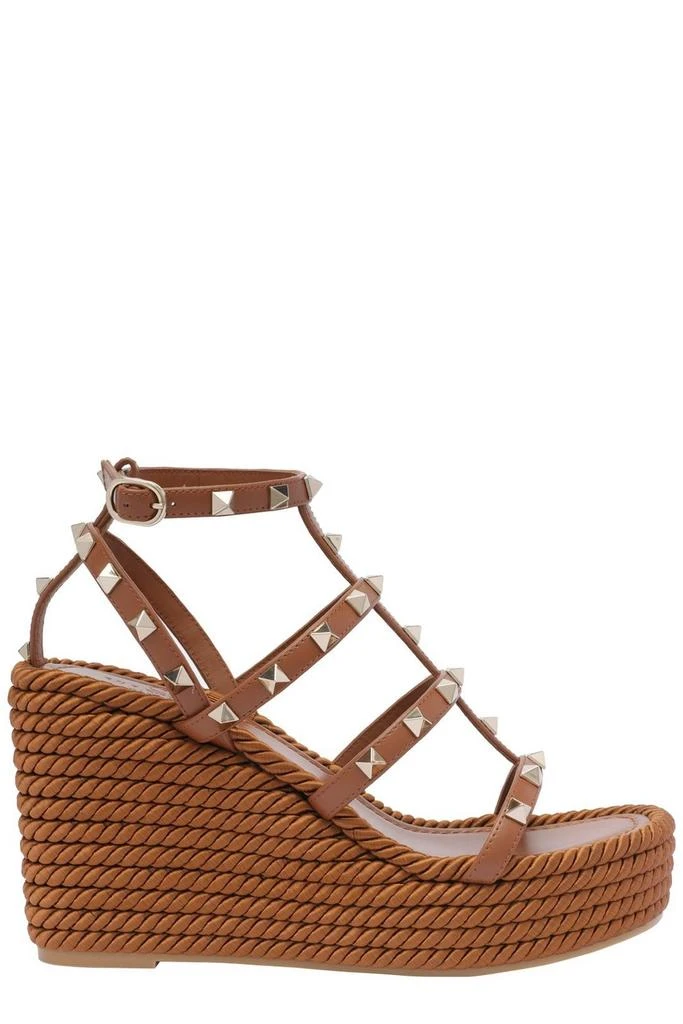Valentino Valentino Garavani Rockstud Open Toe Wedge Sandals 1