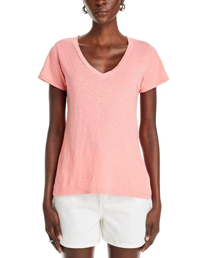 Velvet by Graham & Spencer Lilith Short Sleeved V Neck Tee 6