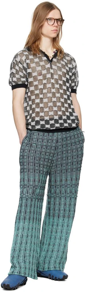 Isa Boulder SSENSE Exclusive Gray & Blue Tick Trousers 4