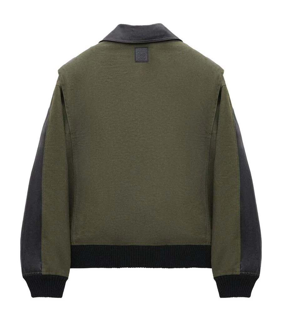 Loewe Leather and Canvas-Blend Bomber Jacket 2