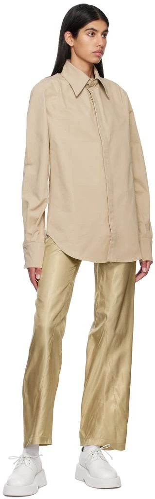 Bianca Saunders Beige Row Back Shirt 4