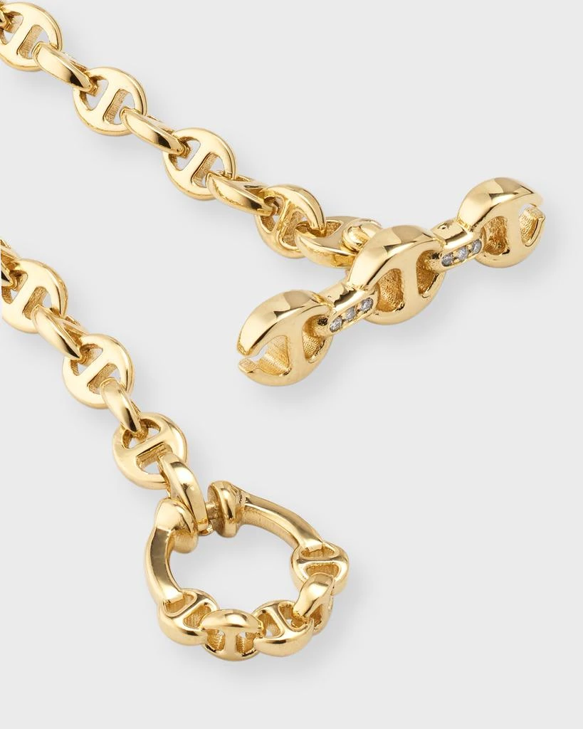 Hoorsenbuhs 18K Yellow Gold 3MM Open Link Bracelet with Diamonds 4