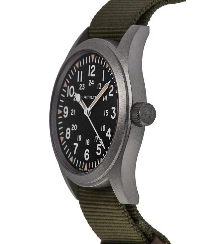 Hamilton Hamilton Khaki Field Mechanical 42mm Black Dial Textile Strap Men's Watch H69529933 3