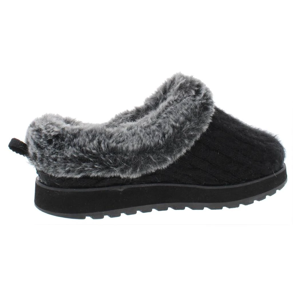 SKECHERS Keepsakes Ice Angel Womens Cable Knit Faux Fur Clogs 6