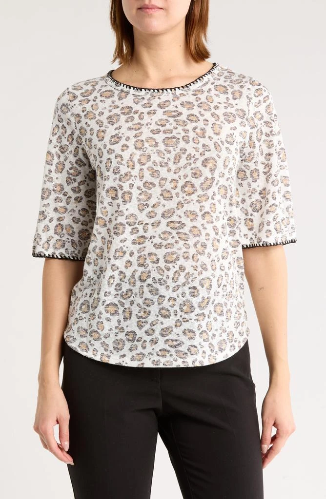 Bobeau Contrast Stitch T-Shirt 1
