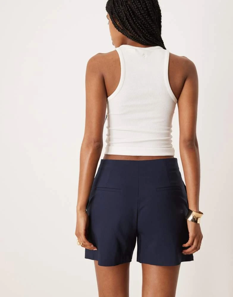 Mango Mango tailored short with pockets in navy 2
