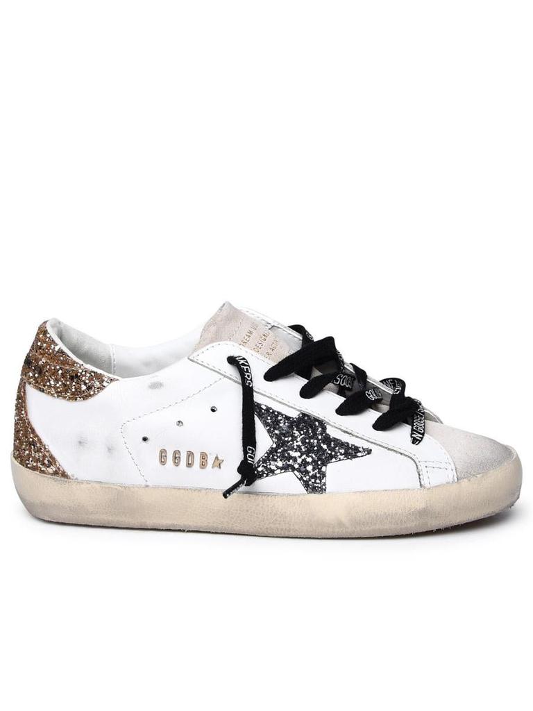 Golden Goose Golden Goose 'Super-Star Classic' White Leather Sneakers