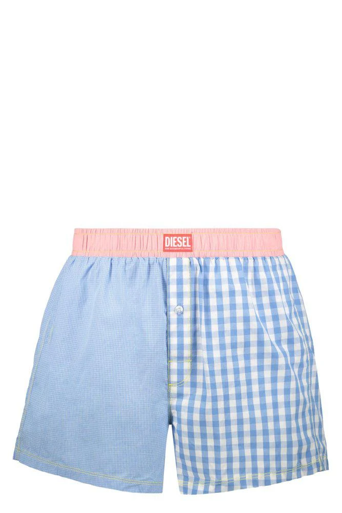 Diesel Diesel Logo Detailed Checked Boxer Shorts