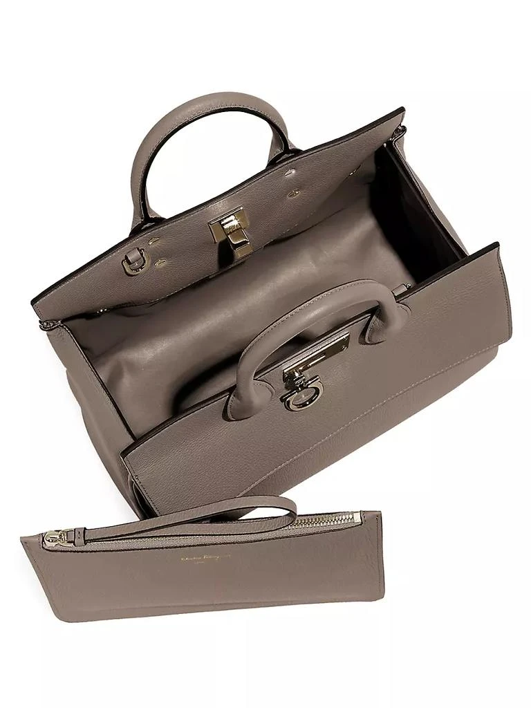 Salvatore Ferragamo Studio Box Small Leather Top-Handle Bag 2