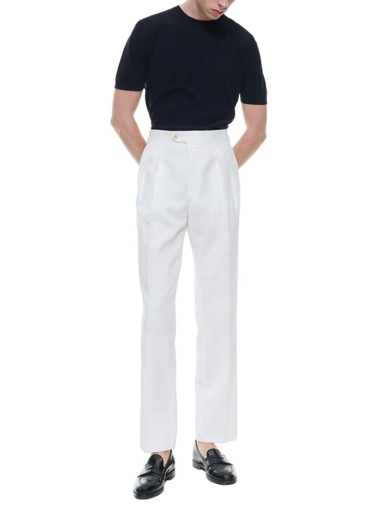 Fursac Wool and cotton pants with darts