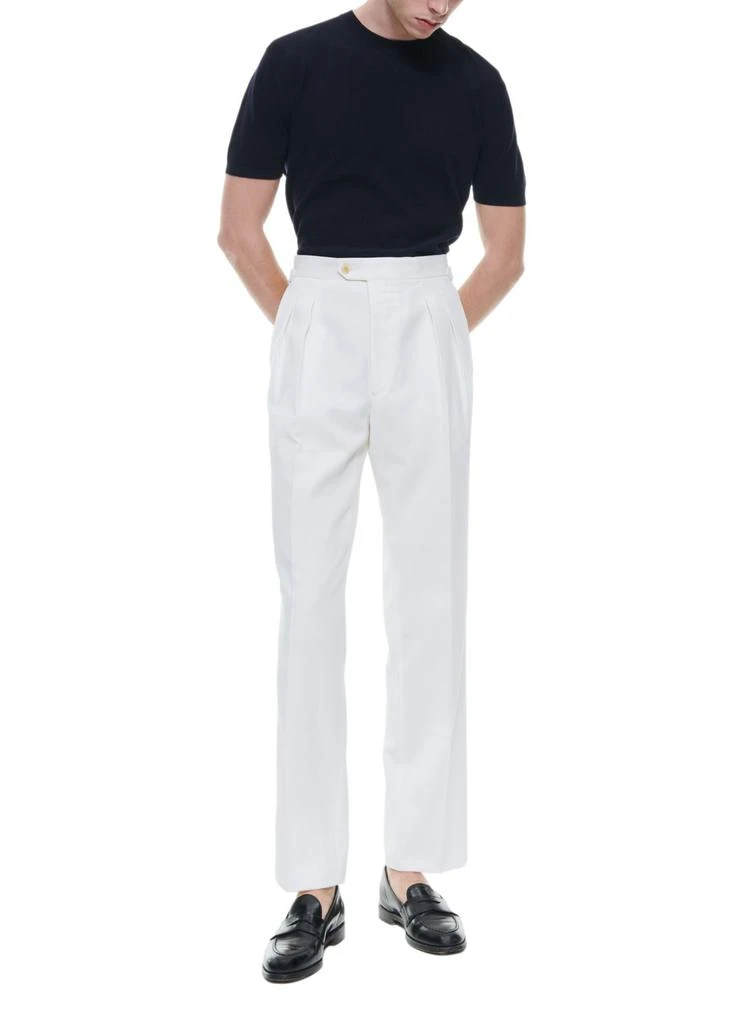 Fursac Wool and cotton pants with darts 2