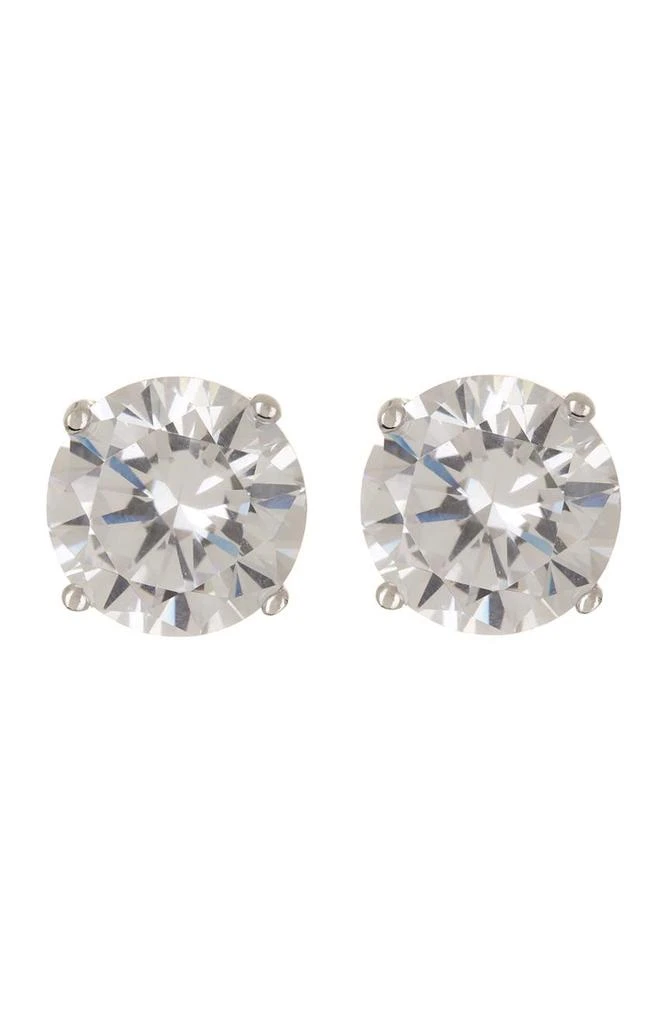 Nordstrom Sterling Silver Round Cut CZ Studs - 8.00 ctw 1