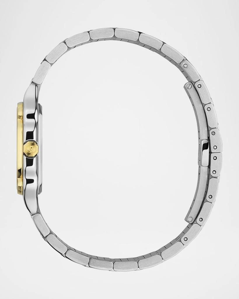 Gucci Two-Tone Stainless Steel G-Flat 24mm Bracelet Watch with Diamonds 2