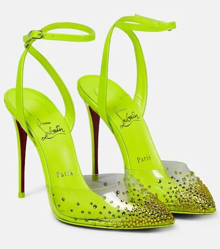 Christian Louboutin Spikaqueen 100 embellished pumps 1