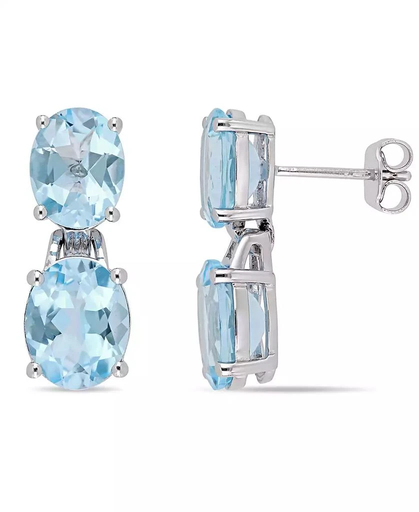 Macy's Garnet (10 Dangle Earrings in Gold over Sterling