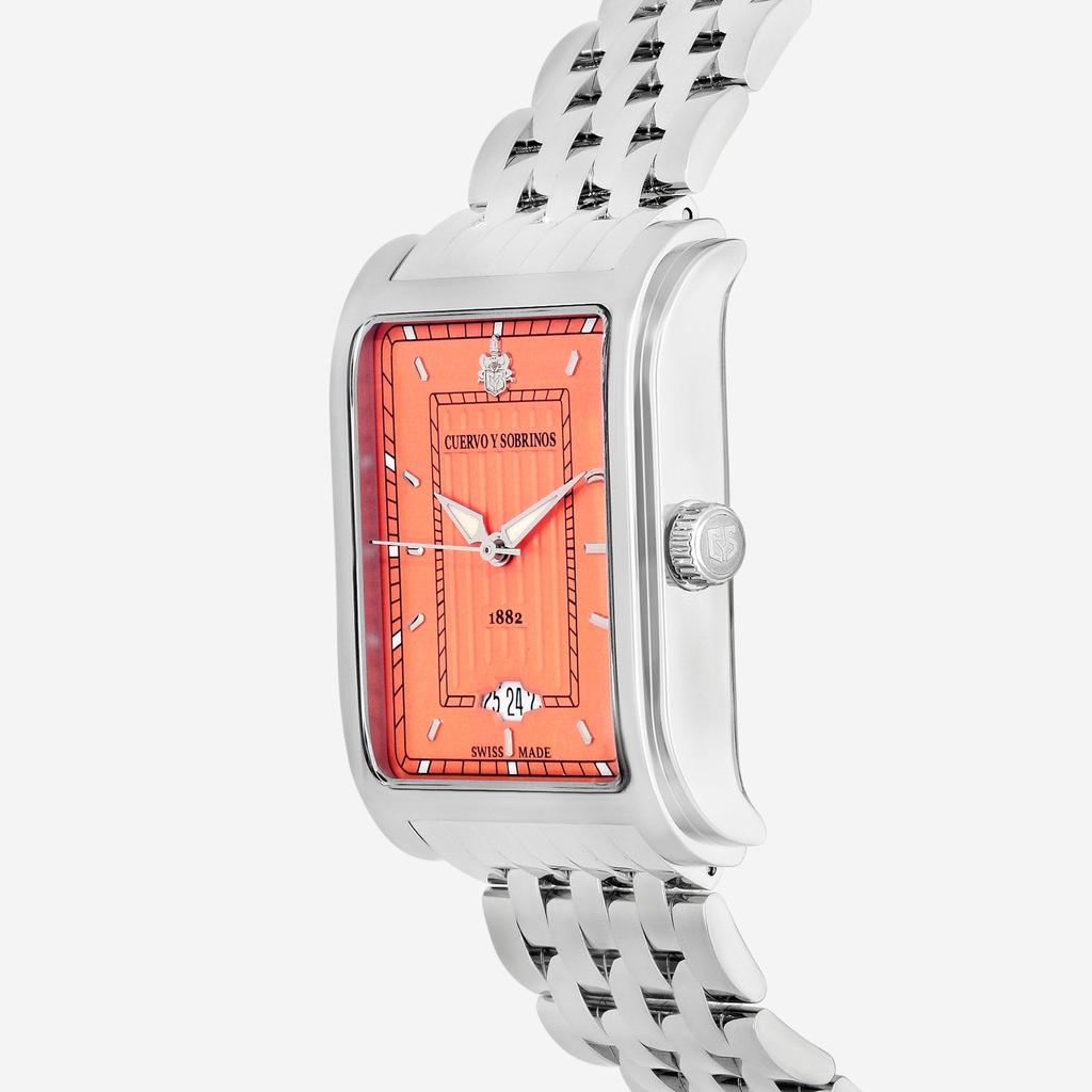 CUERVO Y SOBRINOS Cuervo Y Sobrinos Prominente Caramelo Stainless Steel 32 x 43mm Automatic Men's Watch 1015.1OR-B