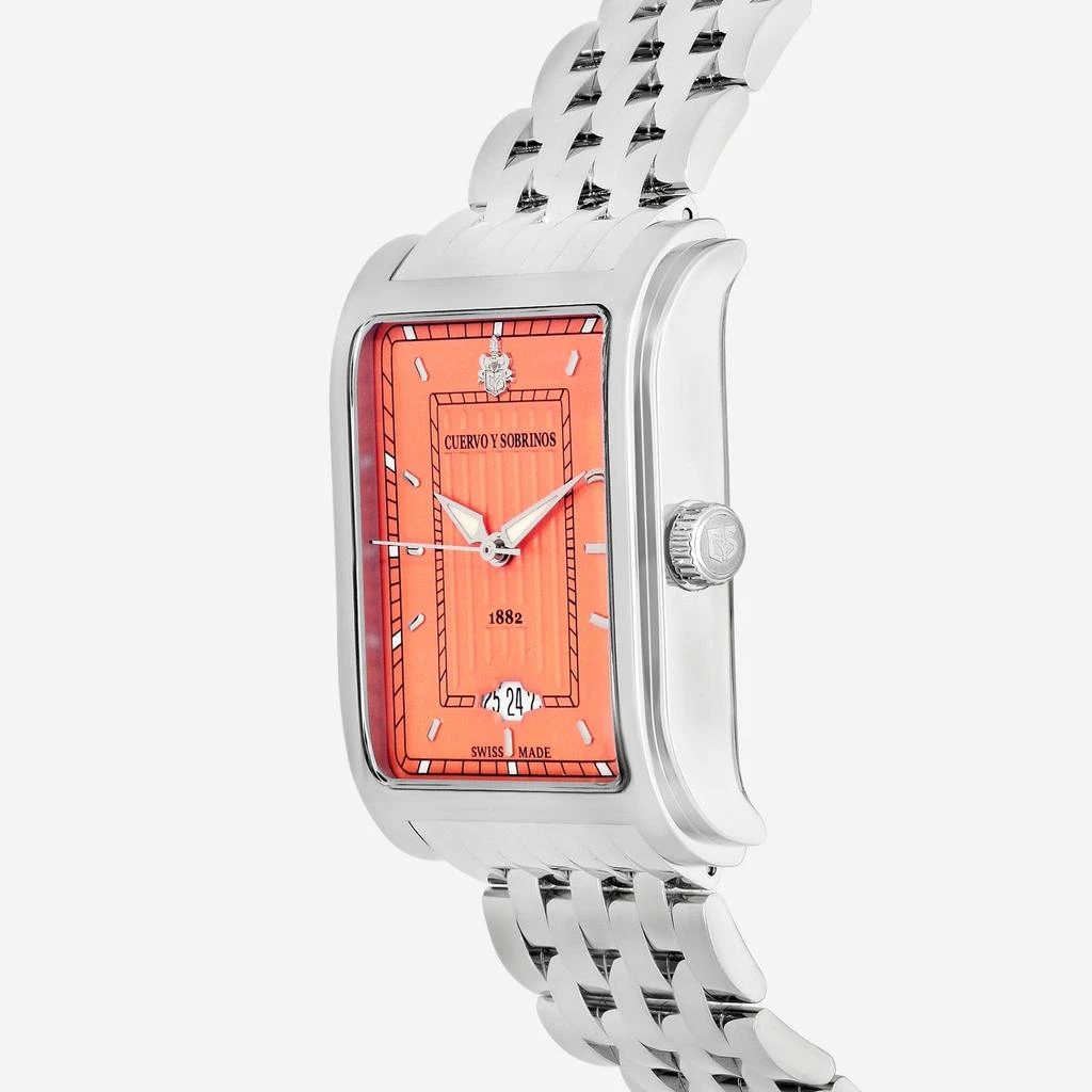 CUERVO Y SOBRINOS Cuervo Y Sobrinos Prominente Caramelo Stainless Steel 32 x 43mm Automatic Men's Watch 1015.1OR-B 2