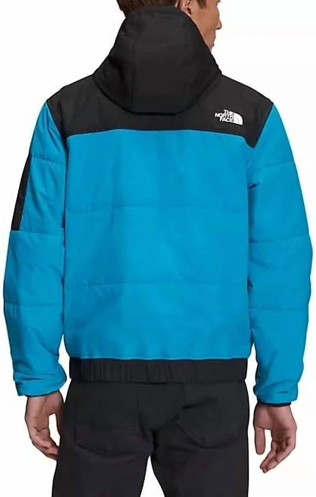 The North Face Men's Highrail Bomber Jacket In Acoustic Blue/black 2