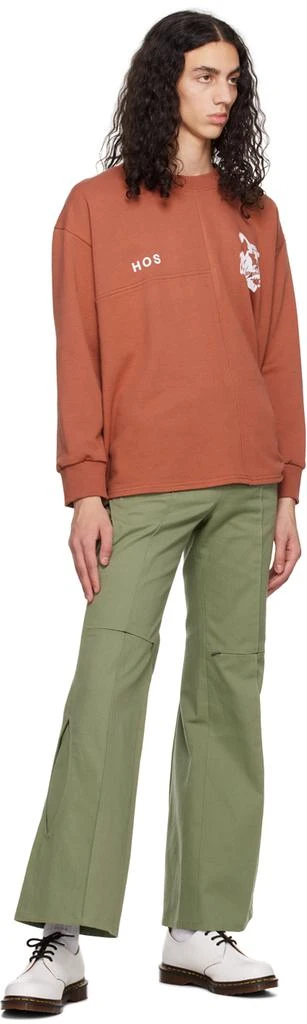 HEAD OF STATE SSENSE Exclusive Brown 'Underground Spiritual' Sweatshirt 4