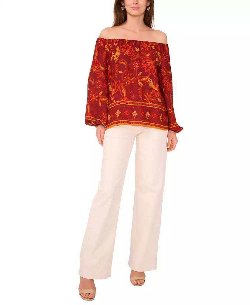 Vince Camuto Women's Off-The-Shoulder Long-Sleeve Blouse