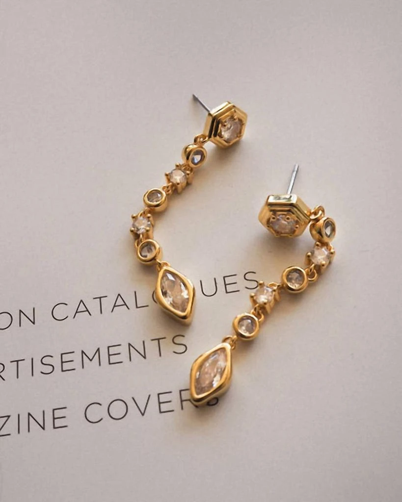 Luv AJ Luv Aj - Women's Stellar Bezel Drop Studs 3
