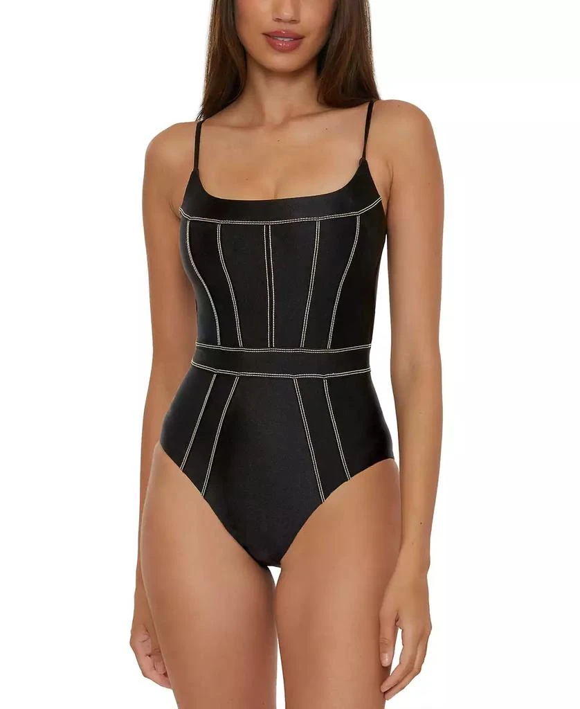 Becca Women's Color Sheen Corset-Seamed One-Piece Swimsuit 1