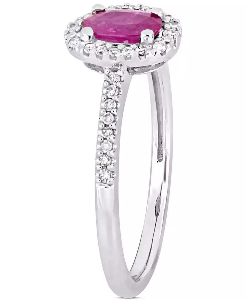 Macy
s Ruby (5/8 ct. t.w.) 
Diamond (1/8 ct. t.w.) Oval Halo Ring in 10k White Gold 4