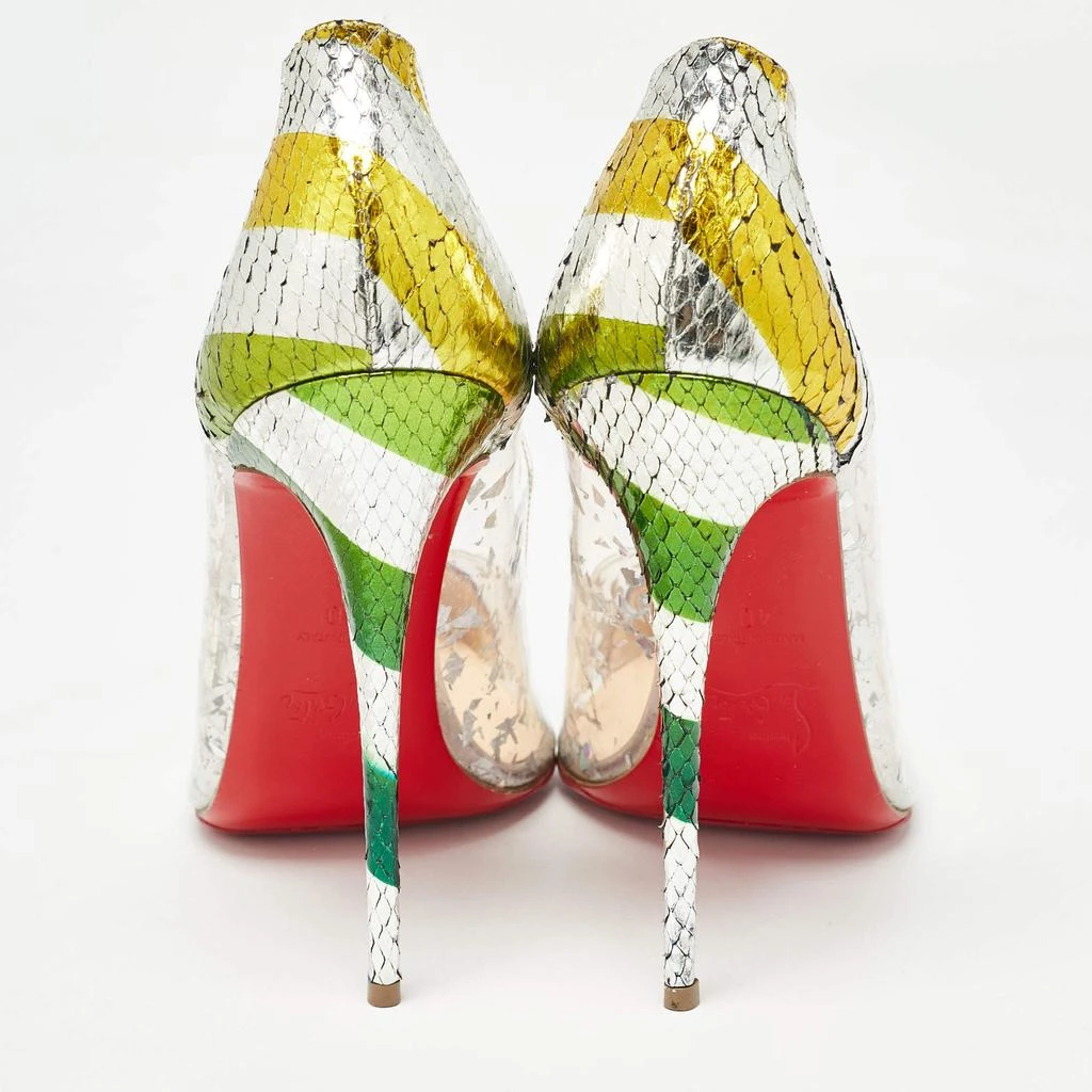 Christian Louboutin Christian Louboutin Multicolor Embossed Snakeskin, Patent and PVC Debout Pumps Size 40 5