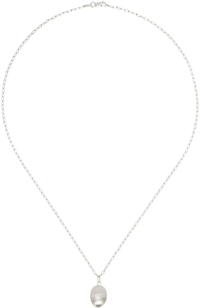 Dunton Ellerkamp Silver Egg Pendant Necklace 1