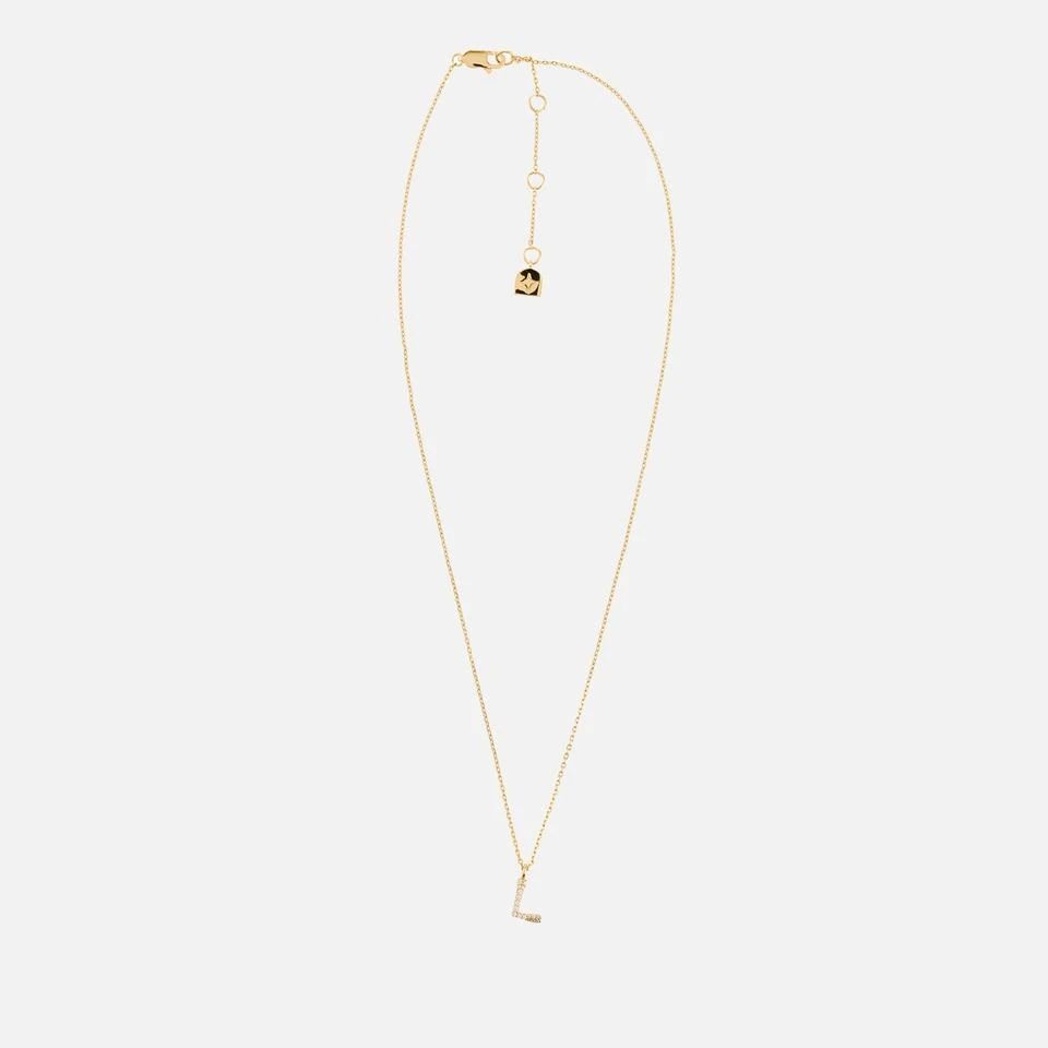 ASTRID & MIYU Astrid & Miyu Initial Pavé 18K Gold-Plated Necklace 1